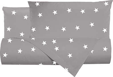 Set-Copripiumino-federe-bifaccia-Doubleface-parure-Copripiumino-Stampa-Digitale-100%-Cotone-Made-in-Italy-Stelline-Grigio
