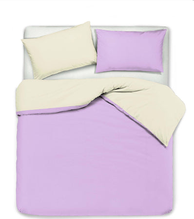 Set Copripiumino Federe Letto in Cotone Naturale Bicolor Double Face Parure Copripiumino Made in Italy Glicine Casa e cucina/Tessili per la casa/Biancheria da letto/Copripiumini e set da letto/Set copripiumini e federe Novilunio - Sesto San Giovanni, Commerciovirtuoso.it