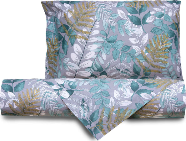 Set Copripiumino Federe Letto Parure Copripiumino Stampa Fantasia 100% Cotone Made In Italy Foliage Casa e cucina/Tessili per la casa/Biancheria da letto/Copripiumini e set da letto/Copripiumini Smartdecohome - Sesto San Giovanni, Commerciovirtuoso.it