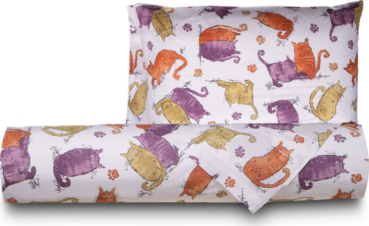 Set Copripiumino Federe Letto Parure Copripiumino Stampa Fantasia 100% Cotone Made In Italy Gatti Arancione Casa e cucina/Tessili per la casa/Biancheria da letto/Copripiumini e set da letto/Copripiumini Smartdecohome - Sesto San Giovanni, Commerciovirtuoso.it