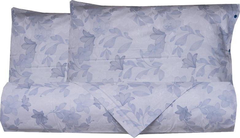 Set-copripiumino-federe-letto-parure-copripiumino-stampa-fantasia-100%-cotone-Made-in-Italy-GIGLI-AZZURRO