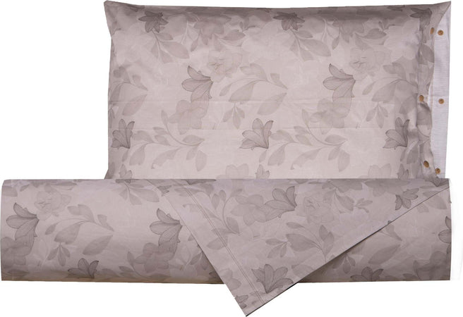 Set-copripiumino-federe-letto-parure-copripiumino-stampa-fantasia-100%-cotone-Made-in-Italy-GIGLI-TORTORA