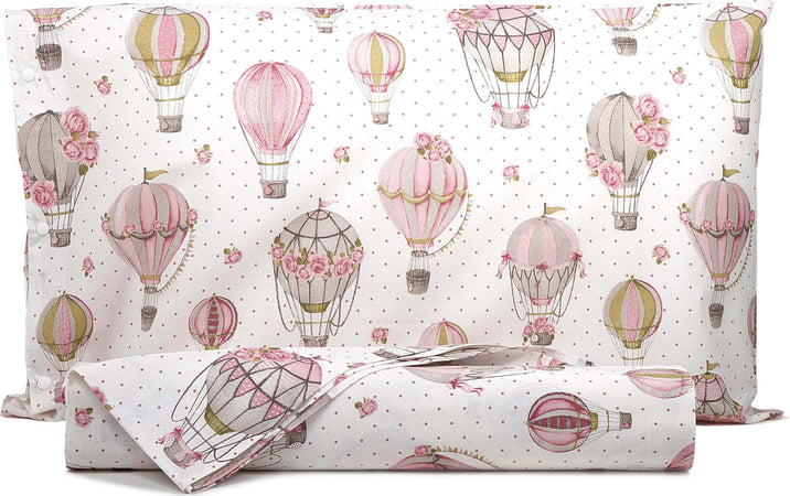 Set copripiumino federe letto parure copripiumino stampa fantasia 100% cotone Made in Italy Mongolfiere Rosa Casa e cucina/Tessili per la casa/Biancheria da letto/Copripiumini e set da letto/Copripiumini Smartdecohome - Sesto San Giovanni, Commerciovirtuoso.it