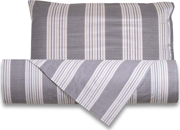 Set Copripiumino Federe Letto Parure Copripiumino Stampa Fantasia 100% Cotone Made In Italy Righe Grigio Casa e cucina/Tessili per la casa/Biancheria da letto/Copripiumini e set da letto/Copripiumini Smartdecohome - Sesto San Giovanni, Commerciovirtuoso.it