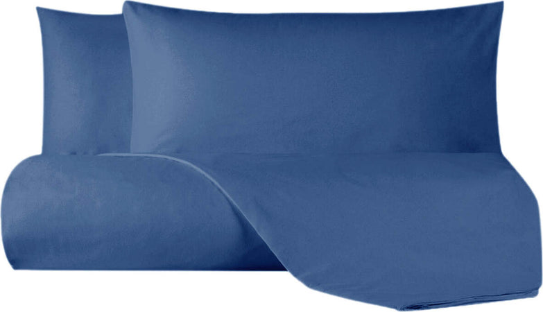 Set Copripiumino Federe Parure Copripiumino Flanella Caldo Cotone 100% Cotone Made In Italy Blu Casa e cucina/Tessili per la casa/Biancheria da letto/Copripiumini e set da letto/Copripiumini Novilunio - Sesto San Giovanni, Commerciovirtuoso.it