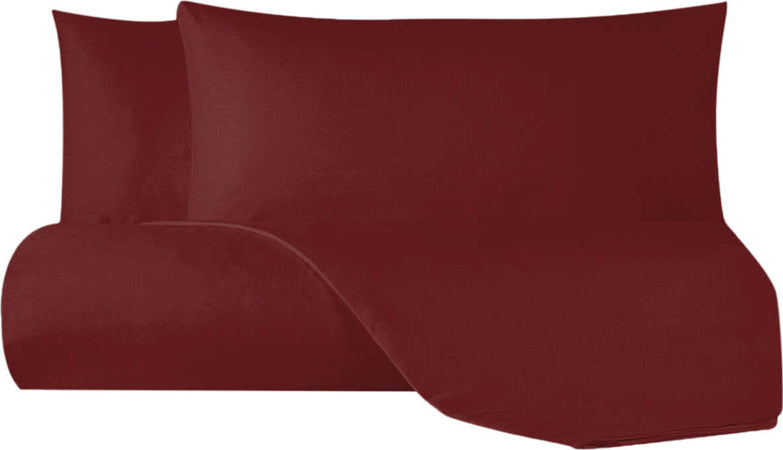 Set Copripiumino Federe Parure Copripiumino Flanella Caldo Cotone 100% Cotone Made In Italy Bordeaux Casa e cucina/Tessili per la casa/Biancheria da letto/Copripiumini e set da letto/Copripiumini Novilunio - Sesto San Giovanni, Commerciovirtuoso.it