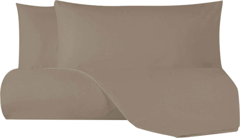 Set Copripiumino Federe Parure Copripiumino Flanella Caldo Cotone 100% Cotone Made In Italy Tortora Casa e cucina/Tessili per la casa/Biancheria da letto/Copripiumini e set da letto/Copripiumini Novilunio - Sesto San Giovanni, Commerciovirtuoso.it