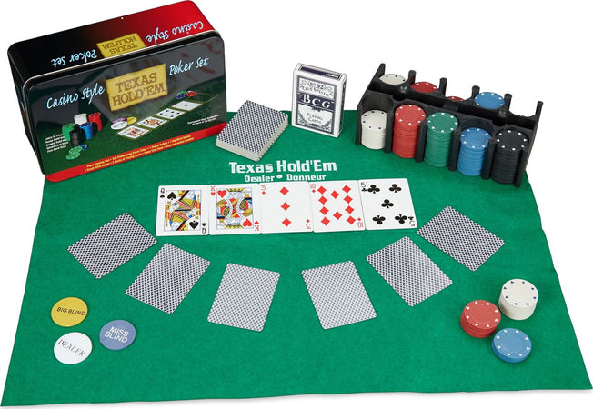 Set da Poker completo per giochi da tavola con 200 Chip e scatola in ferro Giochi e giocattoli/Giochi da tavola di società e accessori/Casinò e attrezzature/Set da gioco/Set da Poker MagiediNatale.it - Altamura, Commerciovirtuoso.it