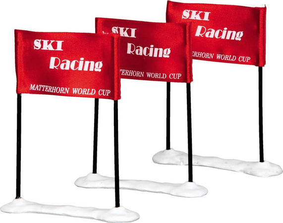 Set di 3 bandiere per corsa di sci, accessorio villaggio di Natale in Plastica Casa e cucina/Decorazioni per interni/Addobbi e decorazioni per ricorrenze/Decorazioni natalizie/Oggettistica MagiediNatale.it - Altamura, Commerciovirtuoso.it