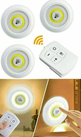 SET di 3 FARETTI LED LIGHT CON TELECOMANDO REMOTE CONTROL PER SOFFITTO ARMADIO Illuminazione/Illuminazione per interni/Luci da incasso Zencoccostore - Formia, Commerciovirtuoso.it