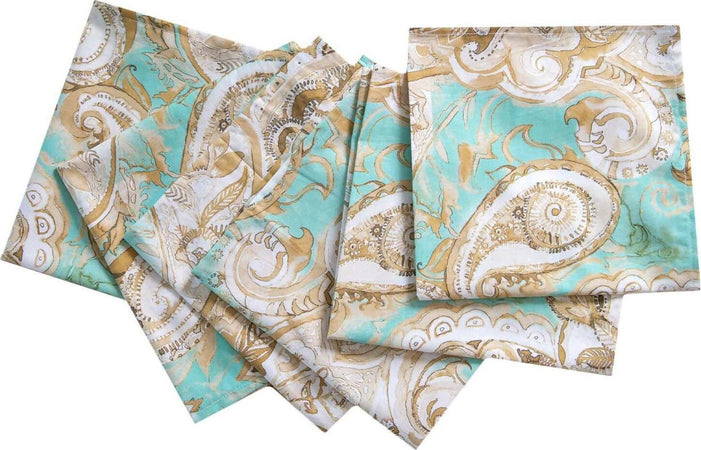 Set Di 6 Tovaglioli Da Tavola In Stoffa 45 X 45 Cm 100% Cotone Stampa Digitale Dai Colori Vivi Ed Intensi Lavabili In Lavatrice Made In Italy Paisley Verde Casa e cucina/Tessili per la casa/Tessili da cucina/Tovaglioli Novilunio - Sesto San Giovanni, Commerciovirtuoso.it