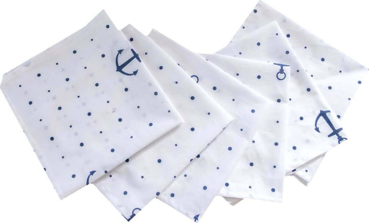 Set Di 6 Tovaglioli Da Tavola In Stoffa 45 X 45 Cm 100% Cotone Stampa Digitale Dai Colori Vivi Ed Intensi Lavabili In Lavatrice Made In Italy Ancore Casa e cucina/Tessili per la casa/Tessili da cucina/Tovaglioli Novilunio - Sesto San Giovanni, Commerciovirtuoso.it