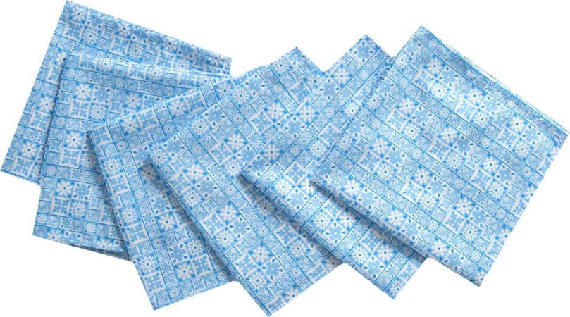 Set Di 6 Tovaglioli Da Tavola In Stoffa 45 X 45 Cm 100% Cotone Stampa Digitale Dai Colori Vivi Ed Intensi Lavabili In Lavatrice Made In Italy Maioliche Quadretti Blu Casa e cucina/Tessili per la casa/Tessili da cucina/Tovaglioli Novilunio - Sesto San Giovanni, Commerciovirtuoso.it