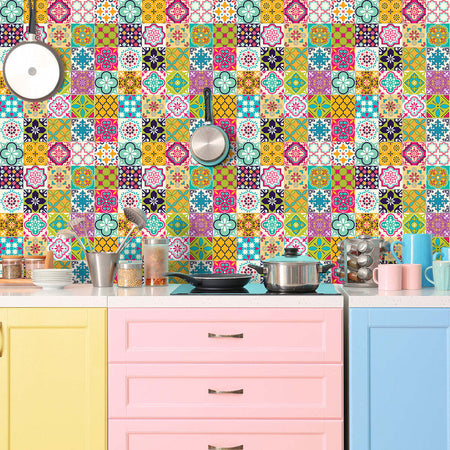 Set di 60 adesivi murali Mosaico adamaris, 15 × 15 cm A1070 Ambiance Casa e cucina/Decorazioni per interni/Accessori decorativi/Sticker decorativi/Adesivi e murali da parete/Adesivi da parete Scontolo.net - Potenza, Commerciovirtuoso.it
