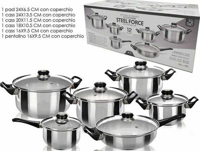 Set-di-pentole-da-12-pezzi-batteria-padelle-in-acciaio-inox-cucina-casa-argento