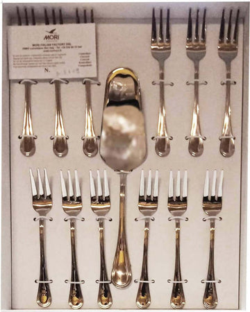 Set Di Posate 13 Pezzi Posate Da Dolce in Acciaio Inox Made in Italy Art. 111 Set Dolce 13 Pezzi in Acciaio Casa e cucina/Stoviglie/Posate/Set di posate/Set di posate miste L’Orchidea - Siderno, Commerciovirtuoso.it