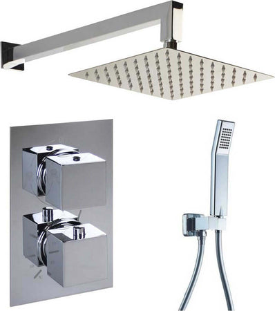 Set-Doccia-incasso-con-soffione,-braccio,-miscelatore-termostatico,-doccetta-e-flessibile