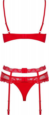 Set Donna Lingerie Sexy Rosso Obsessive Heartina 3-Pcs Set Red S/m Set Di Tre Pezzi Rosso Lingerie Sexy Salute e cura della persona/Erotismo e contraccezione/Abbigliamento erotico in pelle e latex/Donna/Body e corsetti Kondorama - Martinsicuro, Commerciovirtuoso.it
