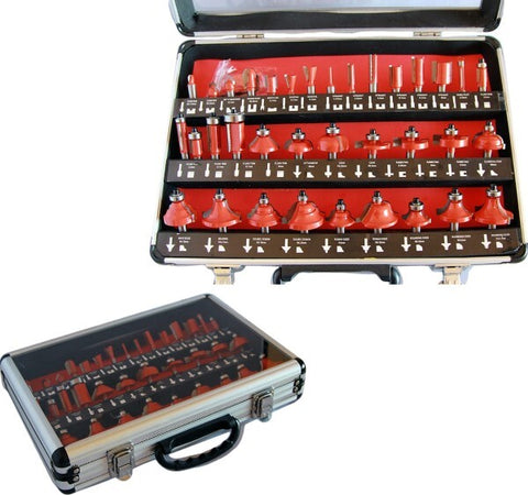 Set-Kit-35-Pezzi-Frese-Per-Legno-Per-Pantografo-In-Valigetta-Di-Alluminio-8mm