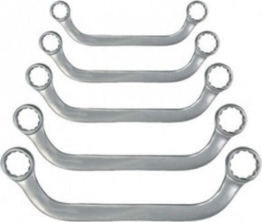 Set-Kit-5-Pezzi-Chiavi-Poligonali-Doppie-Speciali-A-U-In-Chrome-Vanadium