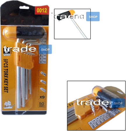 SET KIT 9 CHIAVI ESAGONALI HEX LUNGHE AD ELLE MANICO MANDRINO FORATO DA T1 T50 Fai da te/Utensili elettrici e a mano/Utensili a mano/Cacciaviti/Set cacciaviti Trade Shop italia - Napoli, Commerciovirtuoso.it