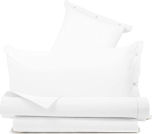 Set Lenzuola Completo Lenzuola 100% Cotone Tinta Unita Made in Italy Bianco Diverse Misure per Letto Matrimoniale, Singolo, Una Piazza E Mezza Casa e cucina/Tessili per la casa/Biancheria da letto/Lenzuola e federe/Set di lenzuola e federe Smartdecohome - Sesto San Giovanni, Commerciovirtuoso.it