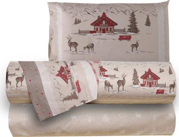 Set Lenzuola Completo Letto Lenzuola Federe Letto Stampa Fantasia 100% Cotone Made in Italy Country Beige Casa e cucina/Tessili per la casa/Biancheria da letto/Lenzuola e federe/Set di lenzuola e federe Smartdecohome - Sesto San Giovanni, Commerciovirtuoso.it