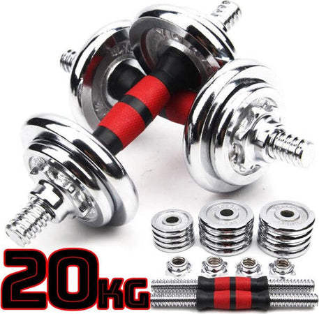 Set-Manubri-Componibili-Pesi-Regolabili-Palestra-Dumbbell-In-Acciaio-20-Kg-Tot