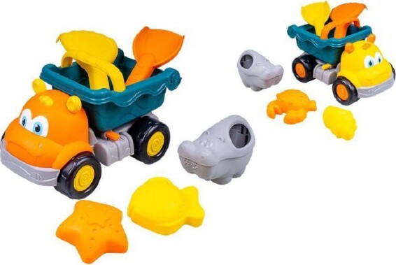 Set-Mare-6-Pz-Giochi-Spiaggia-Camion-Animale-Per-Bambini-Sabbia-2-Colori-6560066