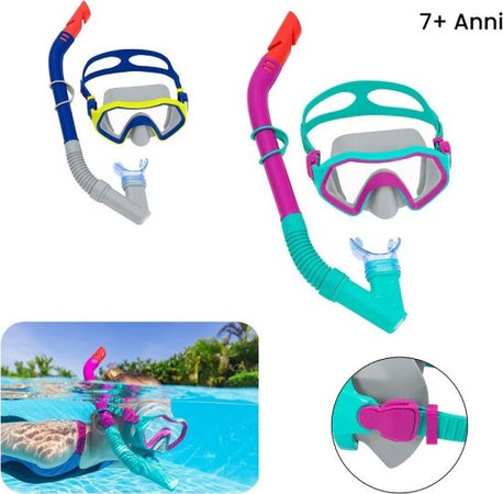 Set-Maschera-Per-Snorkeling-Con-Boccaglio-Per-Bambini-7-14-Anni-Colori-Ass-24025