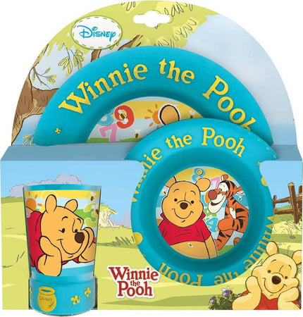 Set Pappa Winnie da Pooh Completo 3Pz. Piatti e Bicchiere Winnie Multicolore 841249734141 Set Pappa 3 Pezzi Casa e cucina/Stoviglie/Servizi da tavola/Servizi da tavola per bambini Mondo Bimbo - Bagnara Calabra, Commerciovirtuoso.it