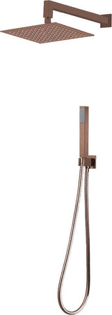 Set-Per-Doccia-Soffione-Quadro-In-Acciaio-Inox-25x25-Millimetri-Color-Oro-Rosa