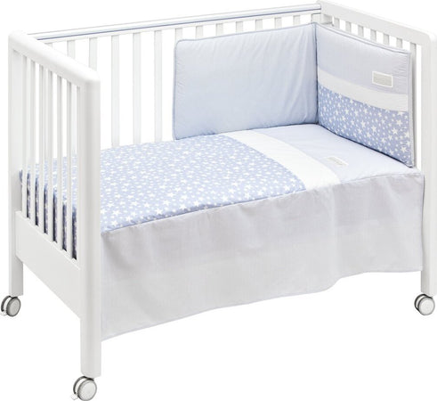 Set Piumone+Paracolpi 60X120 Cm Star Azzurro Casa e cucina/Tessili per la casa/Biancheria per culle e lettini/Biancheria bimbi/Completi da lettino La Casa Del Bebè - Napoli, Commerciovirtuoso.it