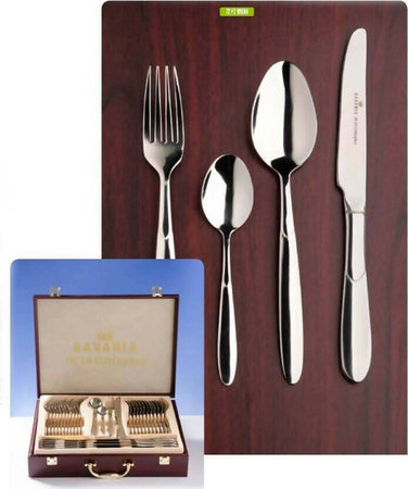 Set Posate 72 Pezzi in Acciaio Inox 19/10 Bavaria Set Posate Made in Italy Casa e cucina/Stoviglie/Posate/Set di posate/Set di posate miste L’Orchidea - Siderno, Commerciovirtuoso.it