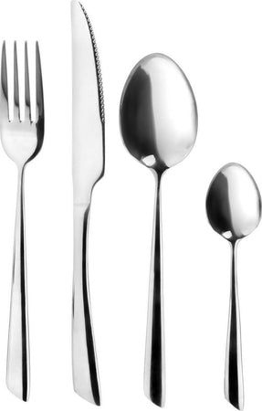 Set Posate Acciaio Inox 24 Pz. Servizio Di Posate 6 Persone Bavaria Ottingher Design Moderno Color Argento in Acciaio Inox Art. 200 Casa e cucina/Stoviglie/Posate/Set di posate/Set di posate miste L’Orchidea - Siderno, Commerciovirtuoso.it