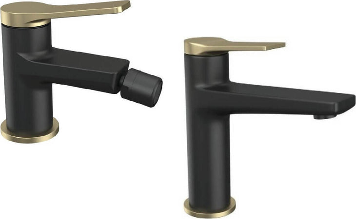 Set Rubinetteria Lavabo e Bidet Colore Nero Opaco e Bronze Fai da te/Attrezzature per cucine e bagni/Attrezzature per bagni/Rubinetti per lavandini bagno Shopbagno.it - Roma, Commerciovirtuoso.it