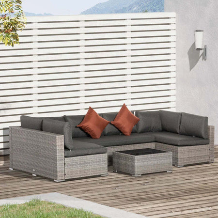 Set-Salotto-da-Esterni-4-Pezzi-con-3-Divani-e-1-Tavolino-da-Caffè,-in-Rattan-PE,-Cuscini-Inclusi-860-221