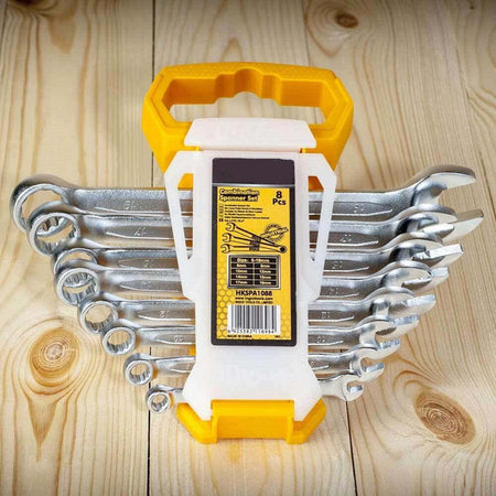 Set Serie 8 Chiavi Chiave Inglesi Combinate In Acciaio 6 - 19 Mm Con Custodia Fai da te/Utensili elettrici e a mano/Utensili a mano/Chiavi e chiavi inglesi/Set di chiavi a tubo/Standard Trade Shop italia - Napoli, Commerciovirtuoso.it