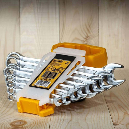 Set Serie 8 Chiavi Chiave Inglesi Combinate In Acciaio 6 - 19 Mm Con Custodia Fai da te/Utensili elettrici e a mano/Utensili a mano/Chiavi e chiavi inglesi/Set di chiavi a tubo/Standard Trade Shop italia - Napoli, Commerciovirtuoso.it