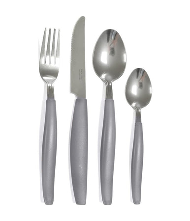 Set Servizio Di Posate 24 Pz Per 6 Persone In Acciaio Inossidabile Colore Grigio