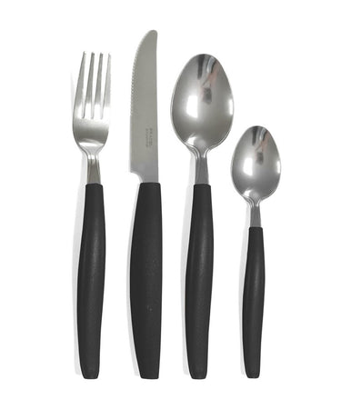 Set Servizio Di Posate 24pezzi Per 6 Persone In Acciaio Inossidabile Colore Nero