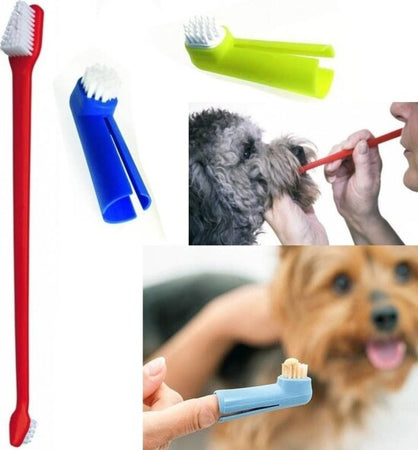 Set-Spazzolino-Lungo-Doppio-Con-2-Testine-Dito-Per-Cane-Animali-Pulizia-Denti
