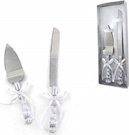 Set-Taglia-Torta-2pz-Coltello-Paletta-Seghettata-Acciaio-Cuore-Confezione-Alza-Fetta