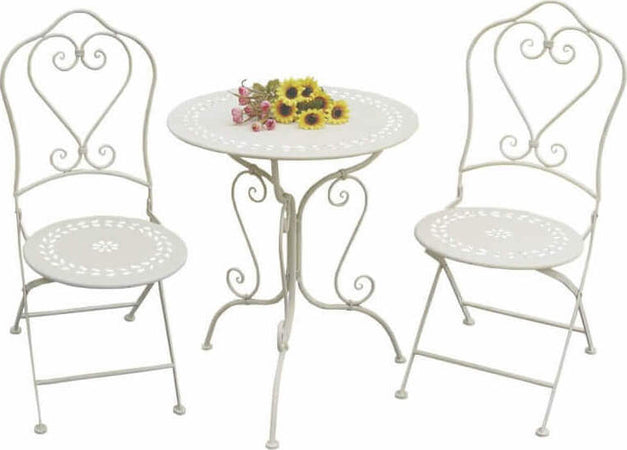Set-tavolo-con-2-sedie-in-ferro-Bianco-Milani-Home