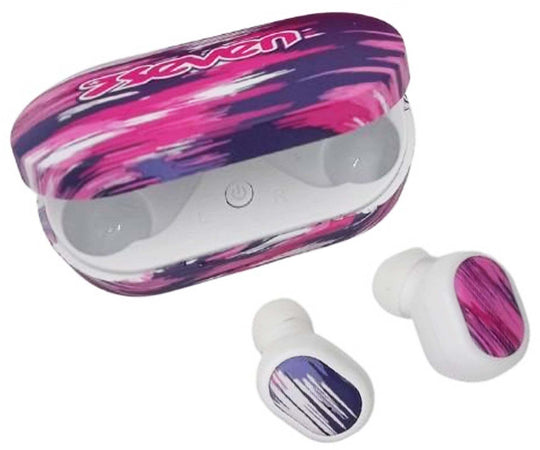 Seven Auricolari Wireless Seven Bt9537 Cuffiette Senza Filo Rosa Cuffie In-ear Multi Colore 60 Ore 15 Metri