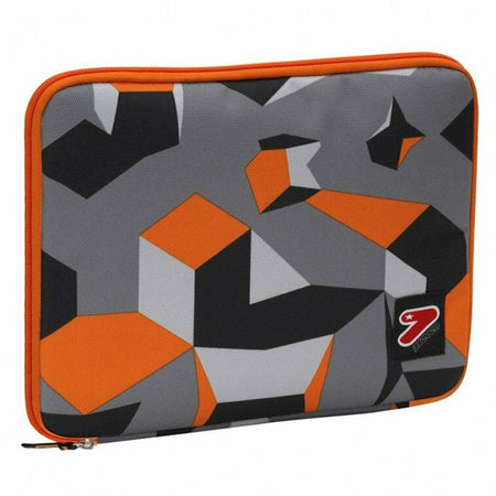 Seven Custodia Porta Tablet Seven Sleeve Case Large Camo Grigio Arancio Chiusura a Zip Custodia Tablet Ipad Morbida Compatta Resistente 29x22x2 Cm