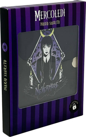 Seven Diario Segreto Mercoledi Wednesday Addams - Diario Segreto Con Lucchetto, 15x21cm Cancelleria e prodotti per ufficio/Scuola e materiale didattico/Materiale scolastico/Diari dell'amicizia Cartoleria Deja Vu - Crotone, Commerciovirtuoso.it