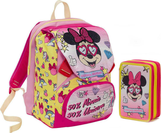 Seven Zaino Scuola Minnie Pink Vibes + Astuccio 3 Zip Completo Zaino Scuola Elementare 30 Lt Rosa E Giallo Estensibile Moda/Valigie borse e accessori da viaggio/Zaini/Zainetti per bambini Cartoleria Deja Vu - Crotone, Commerciovirtuoso.it