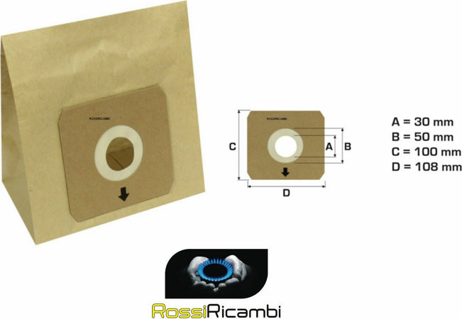 SEVERIN 5 SACCHETTI ASPIRAPOLVERE SERIE BR 7928 1400W - BR 7929 - NS 178 Casa e cucina/Aspirapolvere e pulizia di pavimenti e finestre/Accessori per aspirapolvere/Sacchetti per aspirapolvere/Sacchetti per aspirapolvere verticale Rossi Ricambi - Venetico Marina, Commerciovirtuoso.it