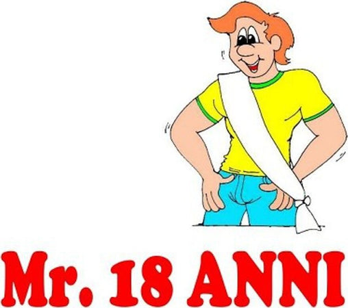 Sex3361a Fascia Ragazzo Compleanno Maggiorenne Mr. 18 Anni Salute e cura della persona/Erotismo e contraccezione/Sex toys/Gadget per addio al nubilato e al celibato Kondorama - Martinsicuro, Commerciovirtuoso.it